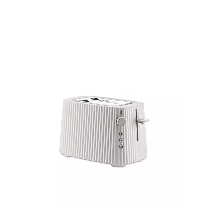 Toasteris Alessi MDL08B melns — Plissé dizains, 6 brūnināšanas iestatījumi, bagel/atkausēšana/ātrā uzsildīšana, 340×185×250 mm