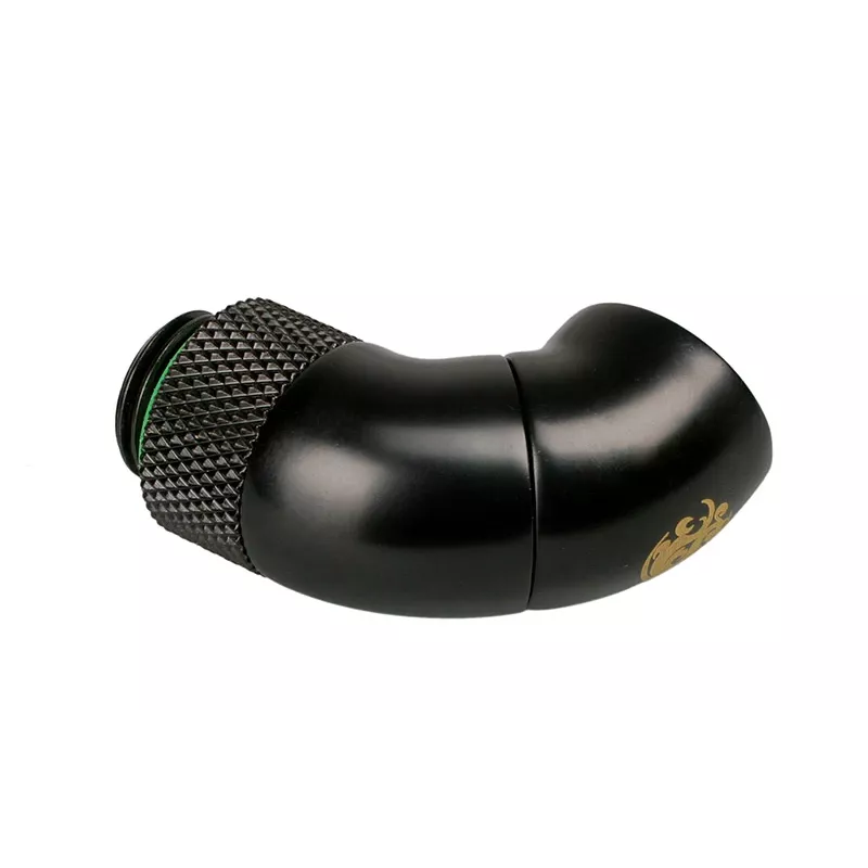Dzesēšanas piederums BitsPower BP-MB90R2 misiņa taisnleņķa adapteris, melns, 18×29×39,8 mm