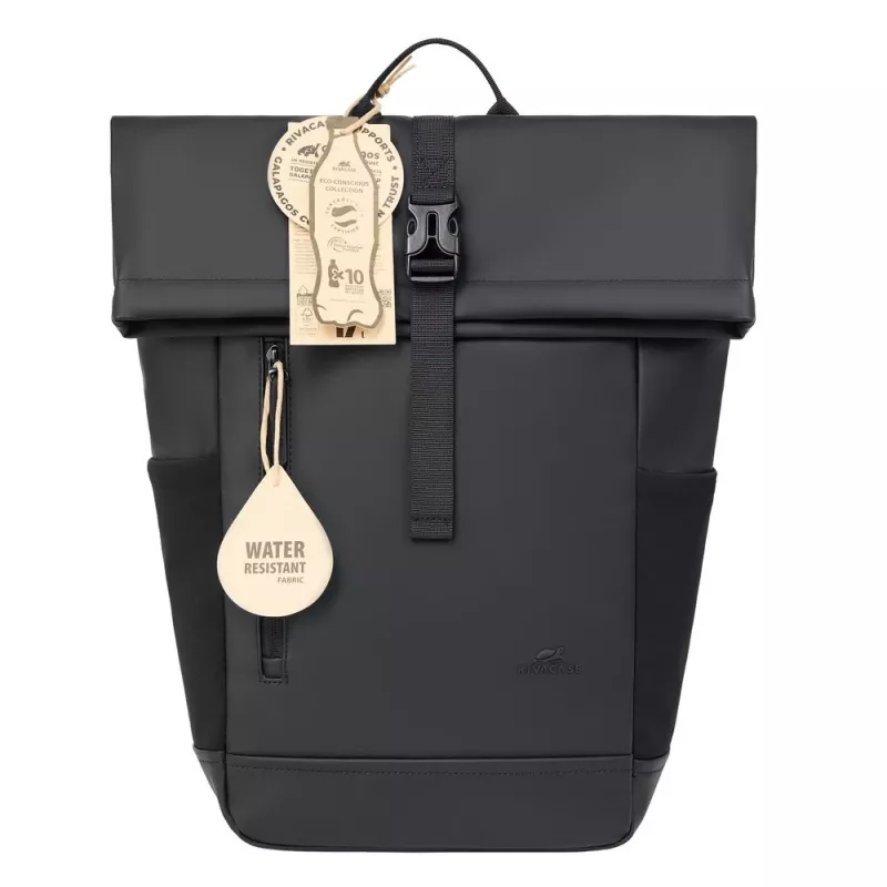 Mugursoma Rivacase 7826 Eden 14 ECO melna roll-top 14 collu klēpjdatoriem