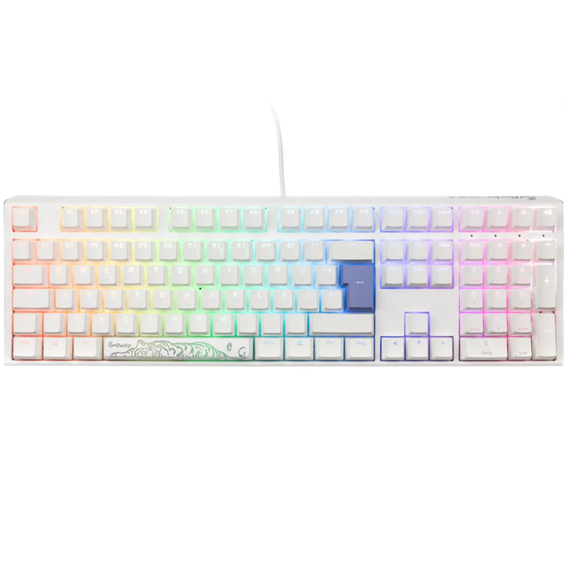 Ducky One 3 Classic Pure balta tastatūra USB German balta (DKON2108ST-PDEPDPWWWSC1)