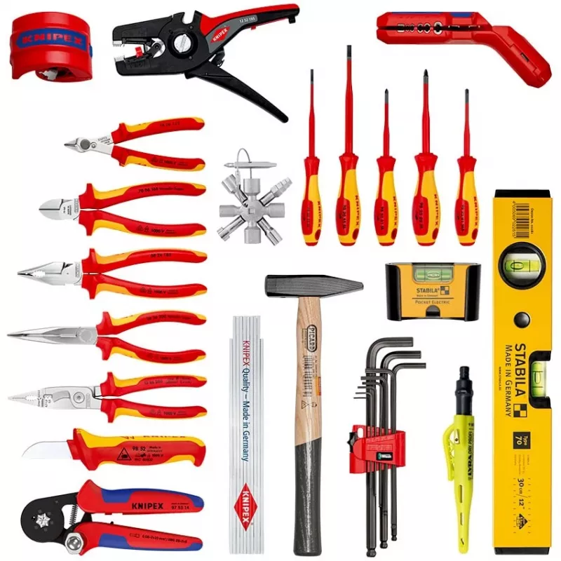 Knipex 00 21 50 E mehāniķa instrumentu komplekts 22 instrumenti
