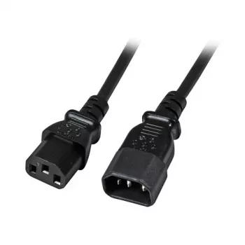 EFB-Elektronik IEC strāvas pagarinātāja kabelis C14 180° - C13 180°, melna, 3,0 m, 3 x 1,00 mm² Ražotājs: EFB Elektronik (EK503.3)
