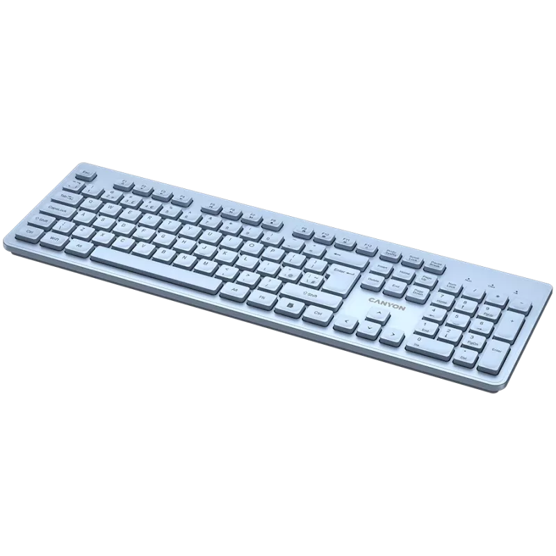 CANYON tastatūra HKB-W01 UK/US AAA bezvadu zila