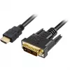 Adaptera kabelis HDMI > DVI-D (18+1) (melns, 1 metrs)