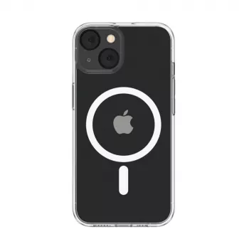Case SheerForce MagSafe Anty-mikrobiologic for iPhone 13, caurspīdīgs