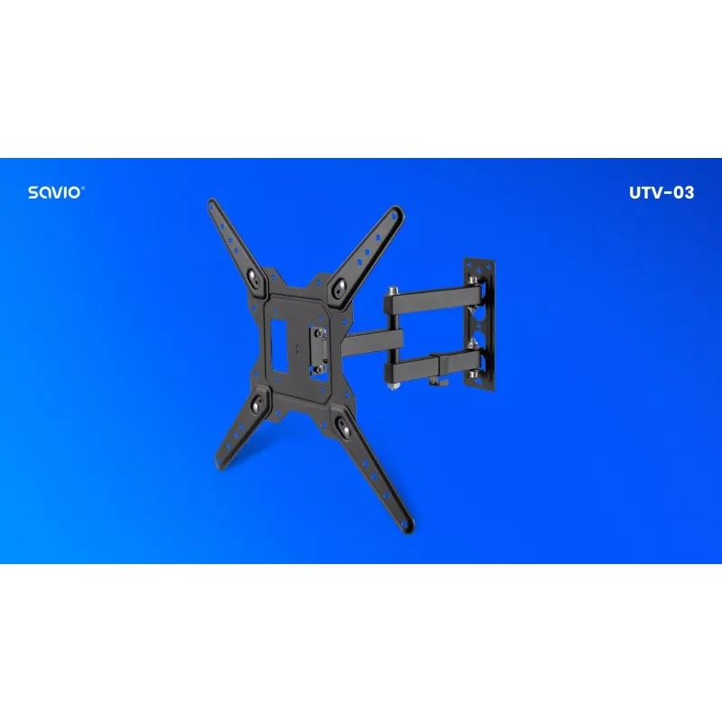 Savio UTV-03 TV stiprinājums/statīvs 139.7 cm (55) Melns