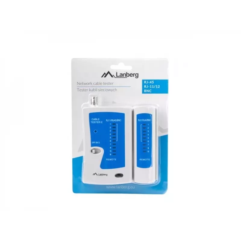 Lanberg NT-0401 tīkla kabeļu testeris UTP/STP kabeļu testeris Zils, Balts