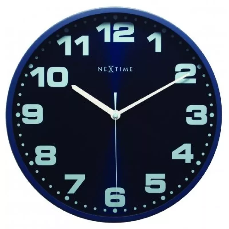 NeXtime klok 3053bl Dash Blue, Ø 35 cm, sienas, zils