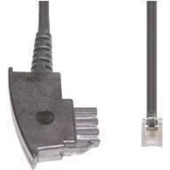 Telefona kabelis e+p T 170/3 3 m Caurspīdīgi melns