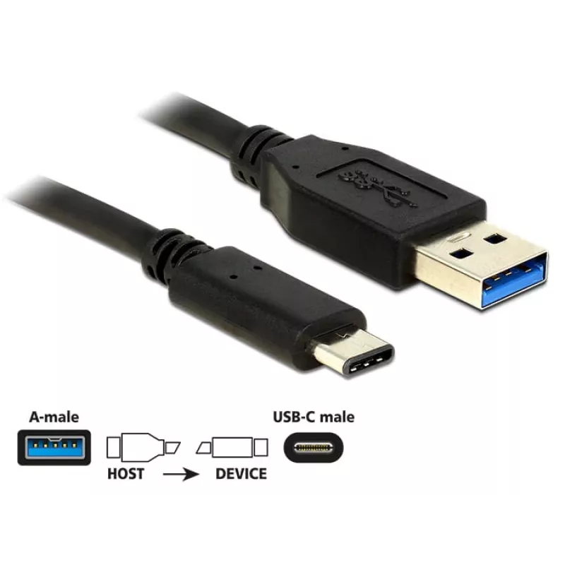 USB kabelis DeLOCK 1m USB3.1-C/USB3.1-A 83870