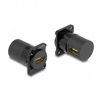 DeLOCK D-Type modulis HDMI sievišķais uz sievišķais 90° leņķī melns