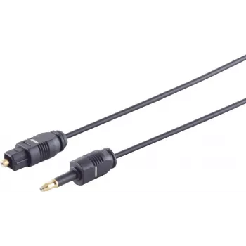 Optiskais audio kabelis ShiverPeaks 69012-1.0 Toslink (kvadrātveida) uz 3,5 mm, 1,0 m, 2,2 mm uzmava