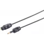 Optiskais audio kabelis ShiverPeaks 69012-1.0 Toslink (kvadrātveida) uz 3,5 mm, 1,0 m, 2,2 mm uzmava