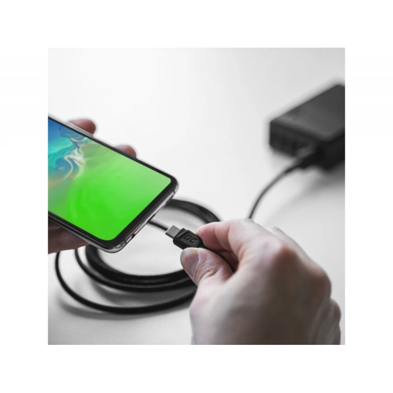 USB kabelis zaļa Cell KABGC22 USB 2.0 1,2 m USB A USB C melns