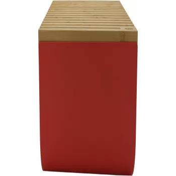 Alessi BG03 R Mattina Brotkasten, tērauds, bambusa koks, sarkans, viens izmērs (BG03 R)