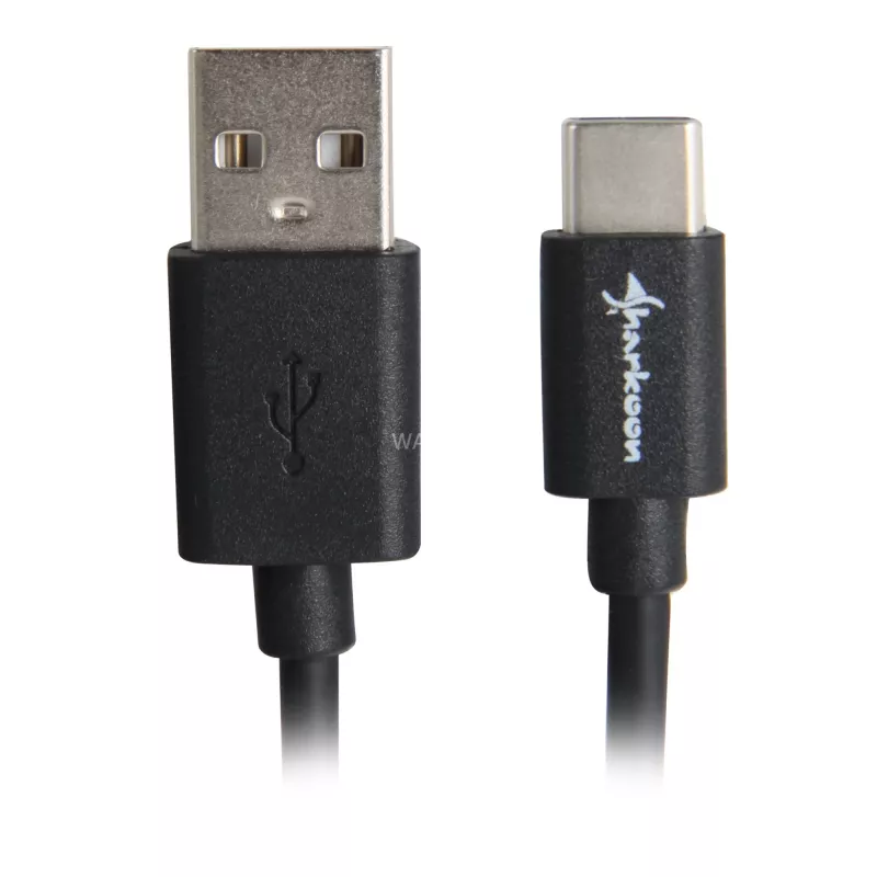 USB 2.0 A uz USB-C kabeļa adapteris Sharkoon 0,5 m, melns