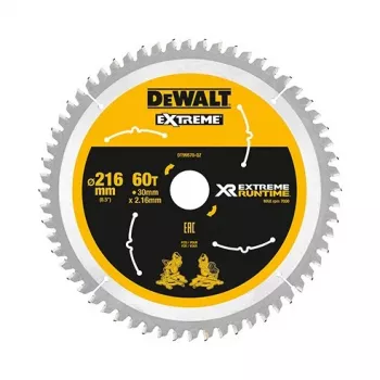 Zāģa asmens DeWALT XR FlexVolt 216mm x 30mm 60T
