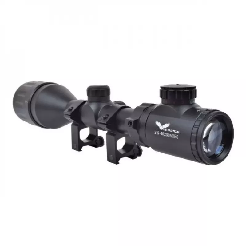 Optiskais tēmeklis JS-Tactical 2.5-10x50 Mil-Dot ar 22 mm sliedi
