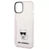 Karl Lagerfeld KLHCP14MCTRI Iphone 14 Plus / 15 Plus 6.7 Hardcase Rozā / Rozā Caurspīdīgs Choupette Korpuss