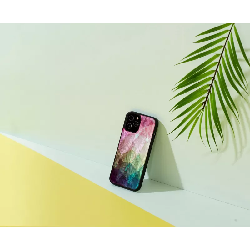 iKins aizsargmaciņš Apple iPhone 12 Pro Max — ūdens ziedu dizains, melns