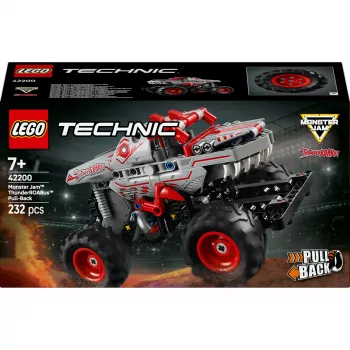 LEGO TECHNIC 42200 Monster Jam™ ThunderROARus™ ar atpakaļgaitas piedziņu