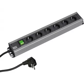 Power Distribution Unit Bachmann 300.003 6 AC outlets 2U Melns pelēka