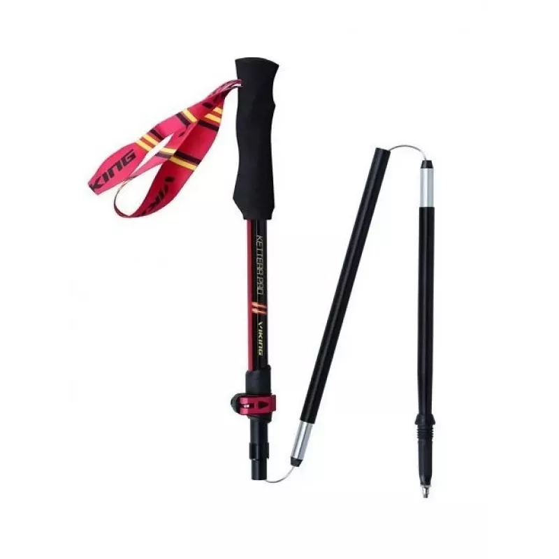 Pārgājienu nūjas Viking Kettera Pro Lady — sieviešu pārgājienu nūjas, regulējamas, pāris, melnas/fuksijas krāsā