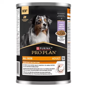 PURINA Pro Plan Everyday nutrition Visu izmēru pieaugušiem suņiem Turkey želejā - mitrā suņu barība - 400g
