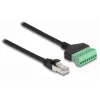 DeLOCK RJ45 kabelis Cat.6 spraudnis–spaiļu bloka adapteris 30 cm melns zaļš