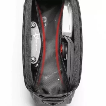 Rockbros B68-1 velosipēda rāmja soma ar telefona kabatu 1,7 l melna
