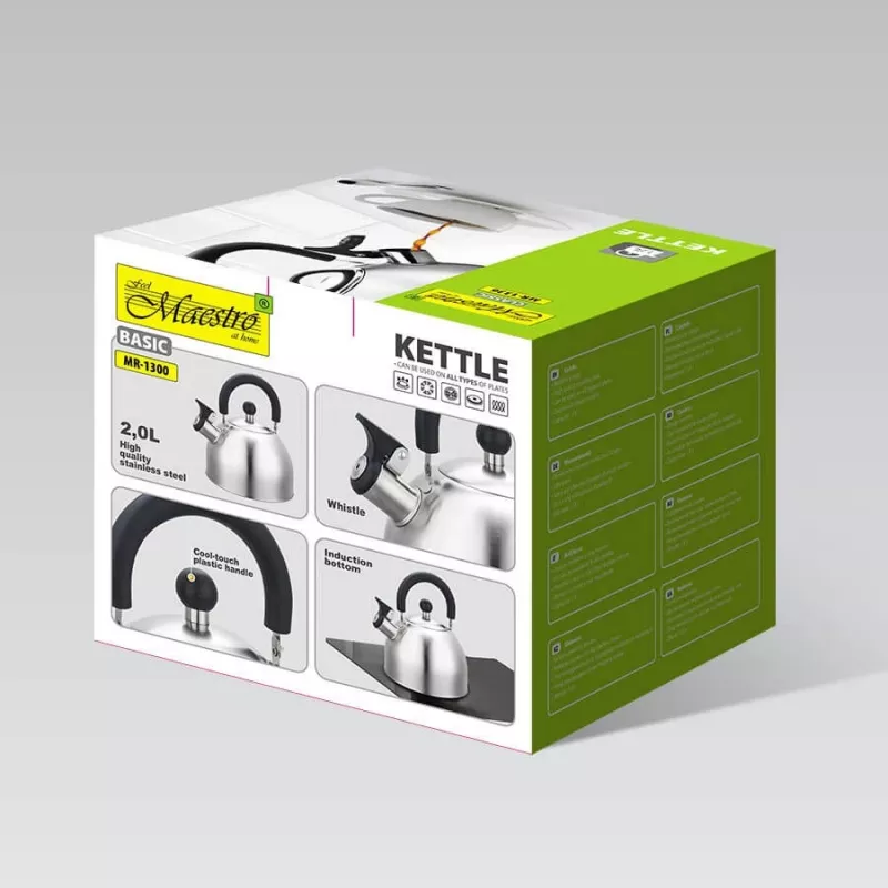 Maestro MR-1300 tējkanna 2 L Sudraba