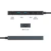 USB-C centrmezgls HYPER HD4101BKGL — 5 portu (USB-C, USB 3.2 Gen1 A tipa, HDMI 4K), 5000 Mbit/s, melns