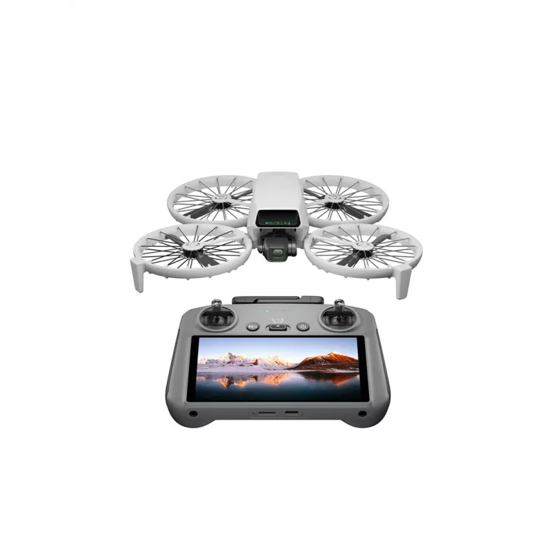 Drons DJI Flip 4 ar 48 MP kameru, 4K (3840x2160), 3110 mAh bateriju, 16 m/s, 14 000 m diapazonu, 4 rotoriem, 0,249 kg, melns/baltss