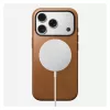 Mobilā tālruņa maciņš Nomad Modern Leather Case vāciņš iPhone 17 Pro, 16 cm (6,3 collas), dzeltenbrūns, āda un PC/TPU