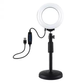 Puluz PU391 gredzenveida LED lampa ar regulējamu pamatni