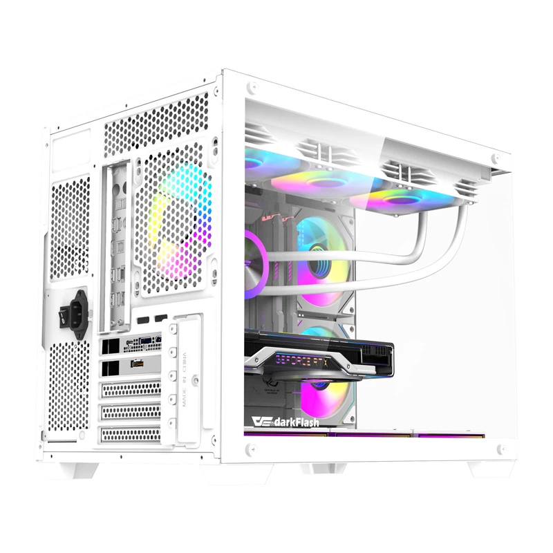 Datora korpuss DarkFlash B275 PRO (balts) ar 6 ventilatoriem