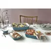 Staub 40508-172-0 keramikas taisnstūra cepamtrauku komplekts, 3 daļas, antīkā tirkīza