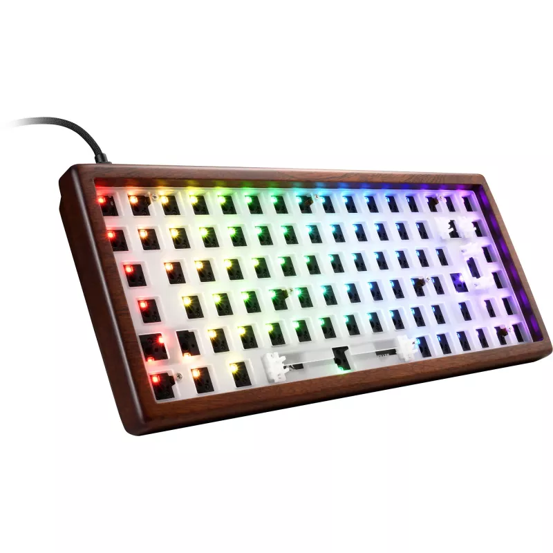 Sharkoon SKILLER SGK50 S3 Wood Barebone spēļu tastatūra, RGB