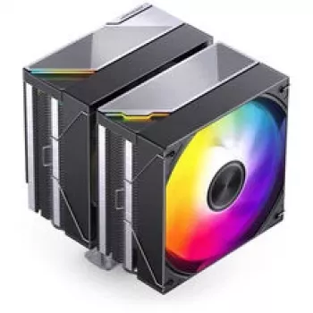 CPU dzesētājs Jonsbo CA80 Dual-Tower, 2×120mm PWM ventilatori, ARGB, melns