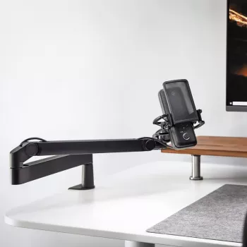 Raidīšanas mikrofonu statīvs Elgato Wave Mic Arm LP, galda stiprinājums, melns, 1.69 kg