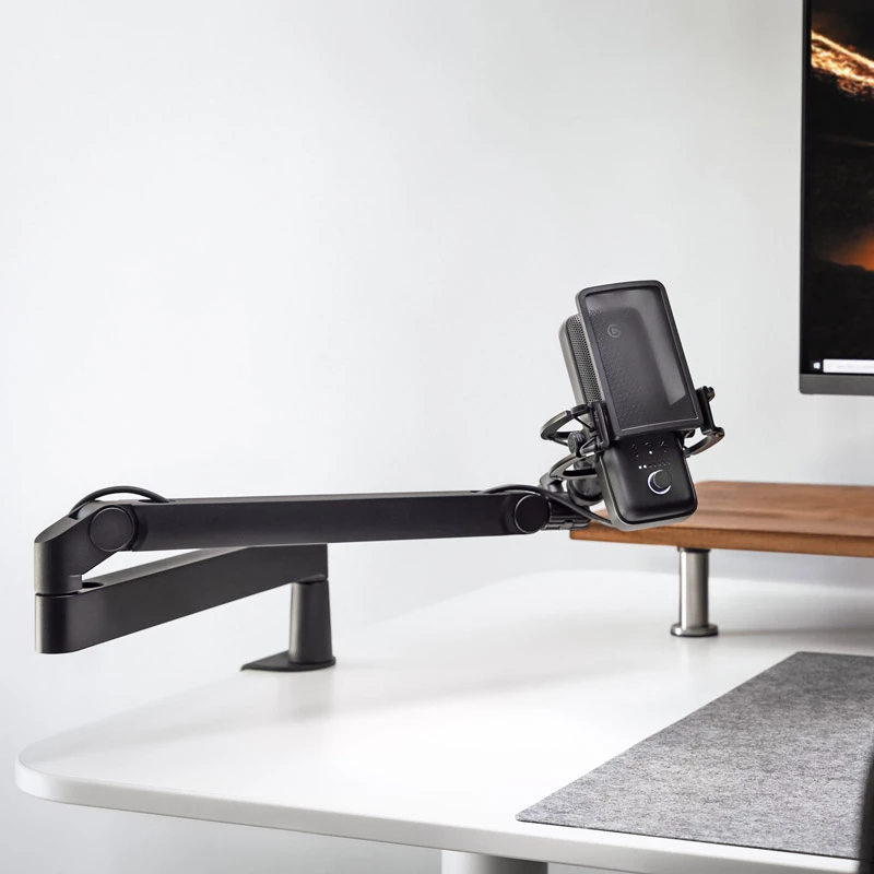 Raidīšanas mikrofonu statīvs Elgato Wave Mic Arm LP, galda stiprinājums, melns, 1.69 kg