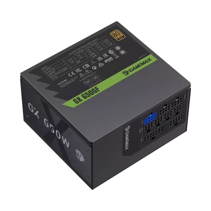 Gamemax barošanas bloks, 80 PLUS, Gold | GX 650GF | 650 W
