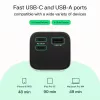 Portatīvais akumulators Green Cell PBGC25UD, 25200 mAh, Li‑Ion, 140 W kopējā jauda, 2× USB‑C + 1× USB‑A, OLED displejs, alumīnija korpuss