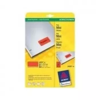 Avery Zweckform Avery L6038 - sarkana - 21,2 x 45,7 mm 960 gab. (20 lapas x 48)