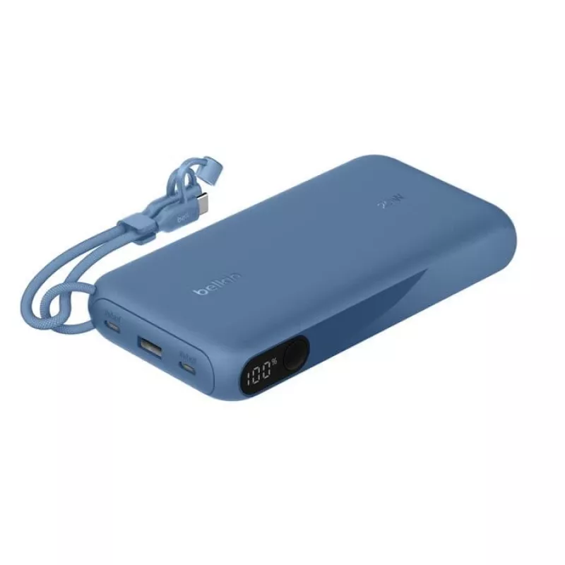 Ārējais akumulators Belkin BPB028hqBL 20000 mAh, 2× USB‑C, 1× USB‑A, zils