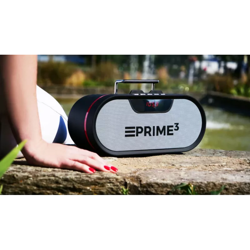 Portable radio PRIME3 APR81 — FM, 12W RMS, MicroSD, 3600 mAh baterija, pelēks