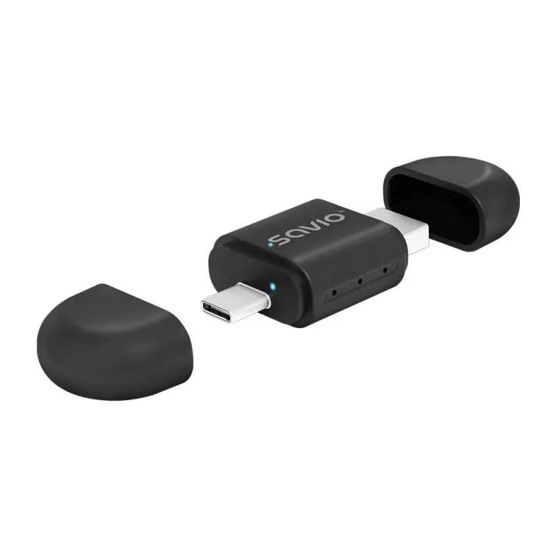 Bezvadu audio raidītājs Savio TR-17 Bluetooth USB 10 m Melns