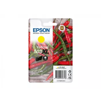 Tintes kasetne Epson 503XL dzeltena, oriģināla augstas (XL) ietilpības, 6,4 ml, viens iepakojumā