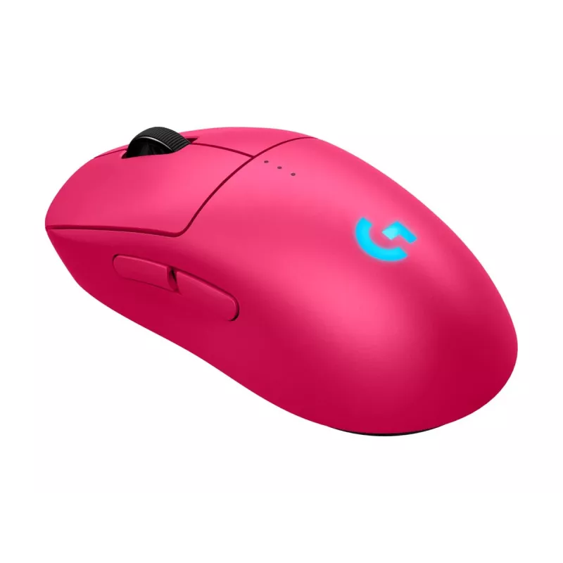 Logitech G PRO 2 - pele - spēlēm - piemērota labrocīgiem un kreilīgiem - optiska - 8 pogas - bezvadu, vadu - 2,4 GHz, USB - USB Logitech LIGHTSPEED uztvērējs - rozā (910-007310)