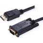 Value 11.99.5802 Video kabeļa adapteris 2 m VGA (D-Sub) DisplayPort melns (11.99.5802)